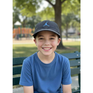 Boys Jordan Navy Blue Jumpman Logo Baseball Cap One Size
